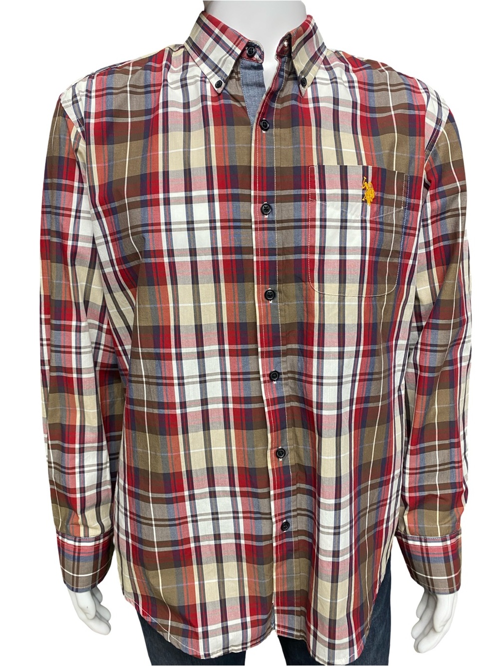 U.S. Polo Assn. Men’s XL Multicolor Plaid Button Down Shirt